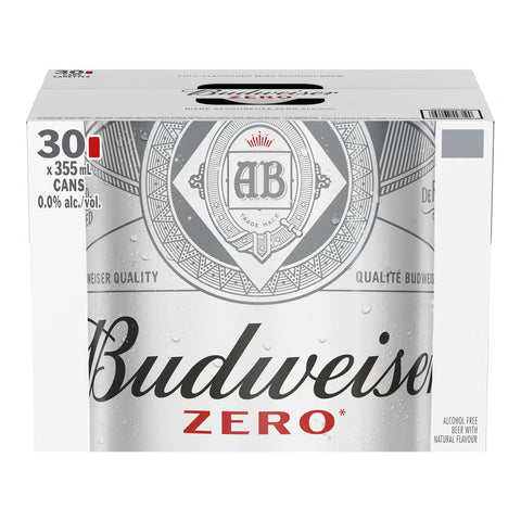 Budweiser Zero 0%, 30 x 355 ml