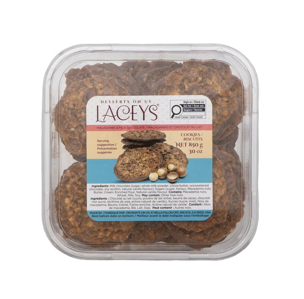 Lacey's Milk chocolate Macadamia cookies, 850 g