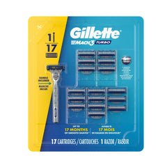 Gillette Mach3 Turbo Men's Razor, 17 cartridges