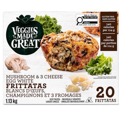 Veggies made great Mushroom & Cheese frittatas, 20 units