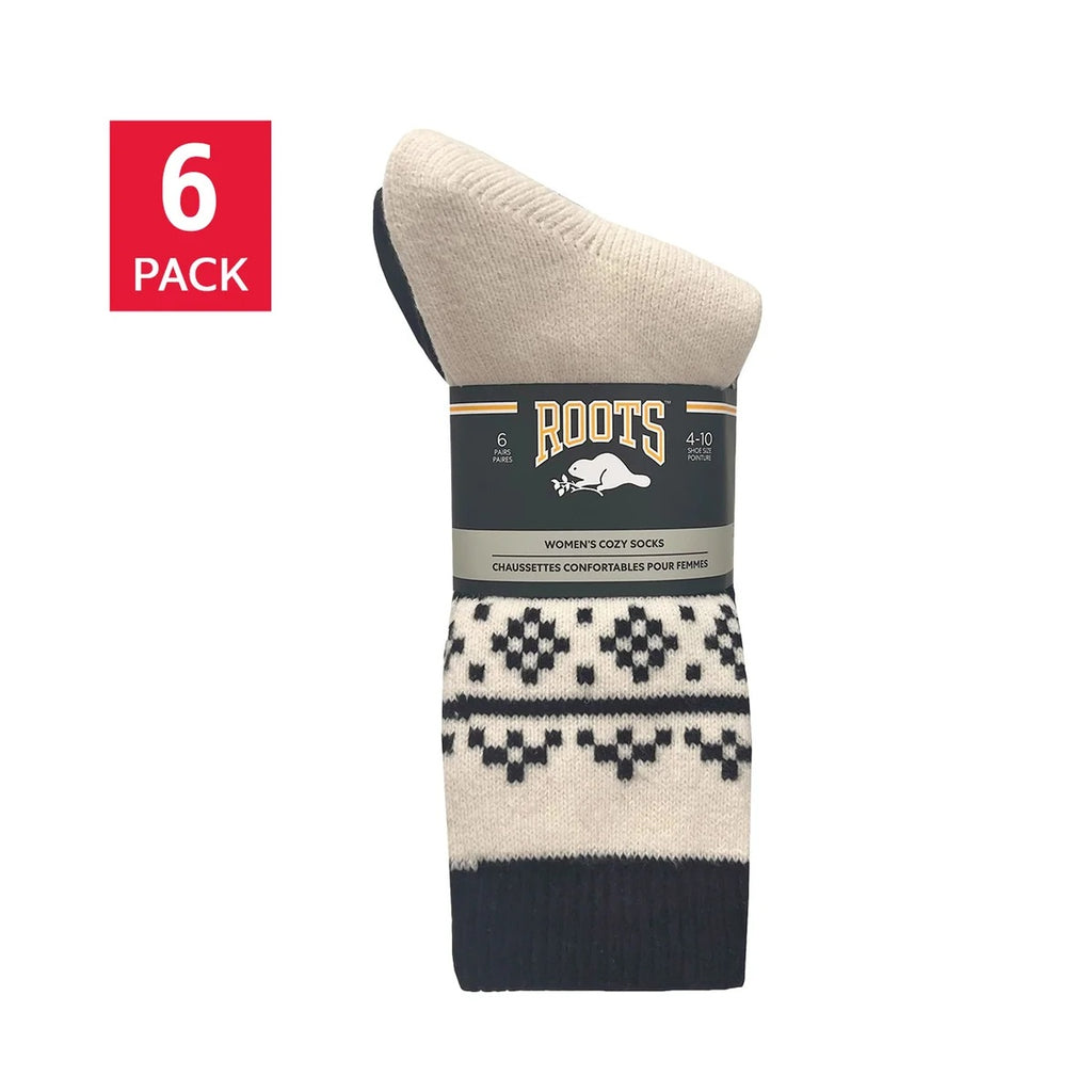 Roots Women’s Cozy Crew Sock, 6 pairs