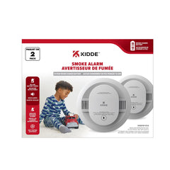 Kidde Battery Operated Smoke Alarm, 2 units