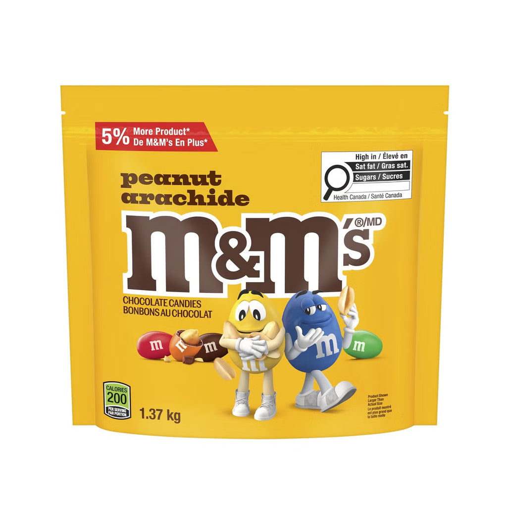 M&M's Peanut Chocolate Candies, 1.4 kg