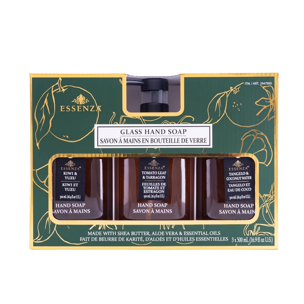$4 OFF - Essenza Glass Liquid Hand Soap, 3 x 500 ml