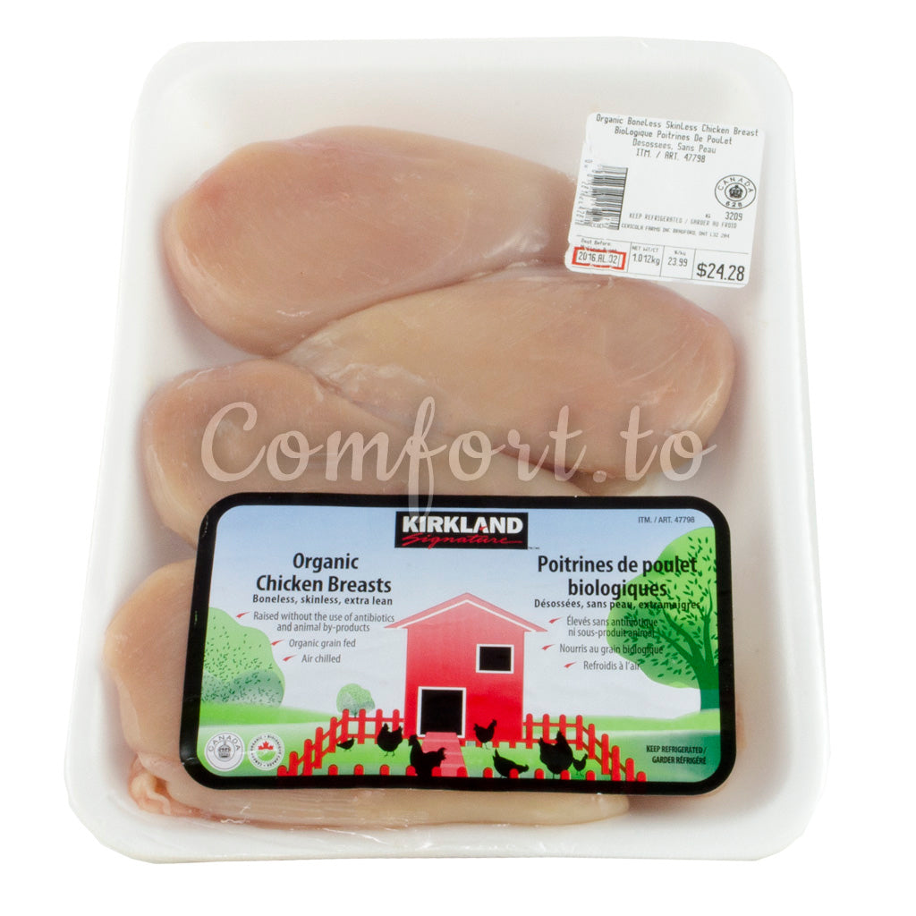 Kirkland Organic Chicken Breasts Boneless & Skinless, 1.8 kg