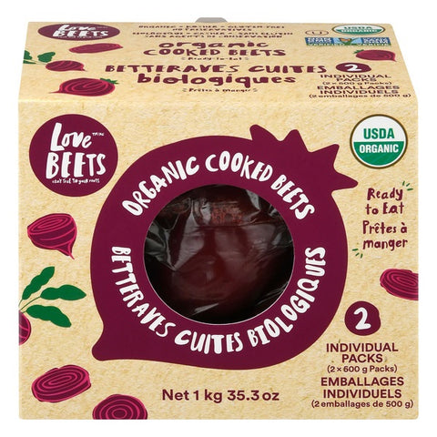 Organic Cooked love beets, 3 x 500 g