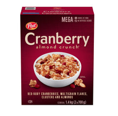 Post Cranberry Almond Crunch Cereal, 2 x 700 g