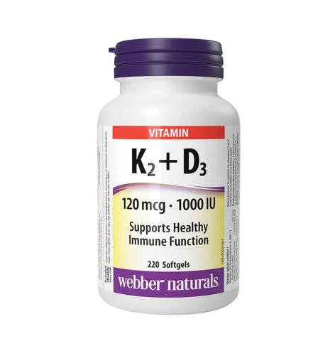 $5 OFF - webber naturals Vitamin K2 + D3 , 220 Tablets