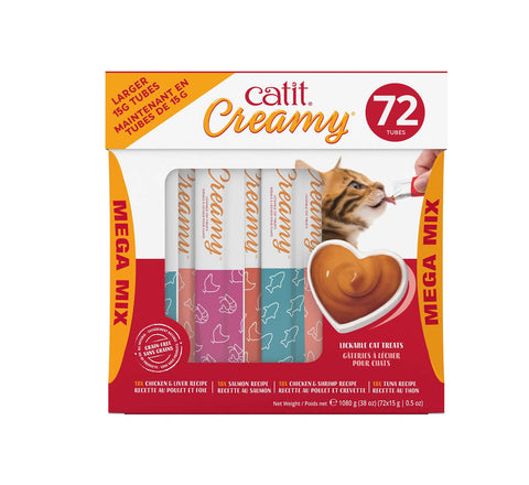 Catit creamy lickable Cat treats, 72 x 1 box