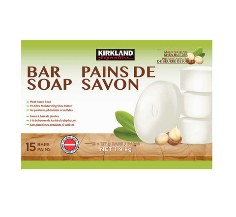 Kirkland Bar Soap with Shea Butter, 15 x 127 g