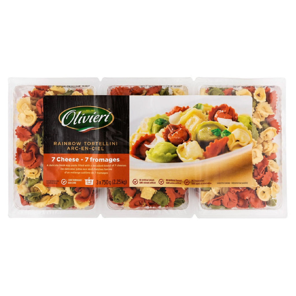 Olivieri Seven Cheese Rainbow Tortellini, 3 x 0.8 kg