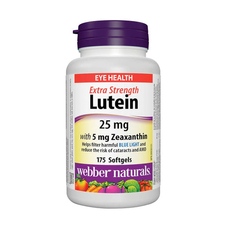 $4 OFF - Webber Naturals® Lutein 25 mg With Zeaxanthin 5 mg, 175 softgels