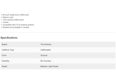 Tim Hortons Original Blend Keurig K-Cup, 80 cups