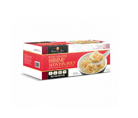 Authentic Asia Frozen Shrimp Wonton Soup, 6 x 145 g