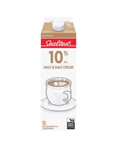 Sealtest Half & Half Cream 10%, 1 L