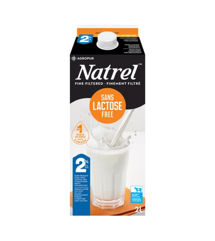 Natrel Lactose Free Partly Skimmed Milk 2%, 2 L