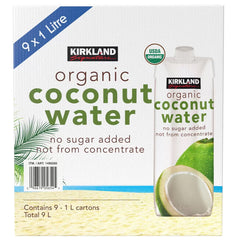 Kirkland Organic Coconut Water, 9 x 1 L