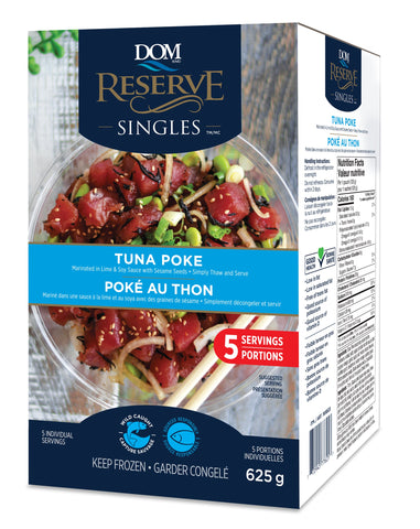 Dom Reserve Frozen Tuna Poke Singles, 5 x 125 g