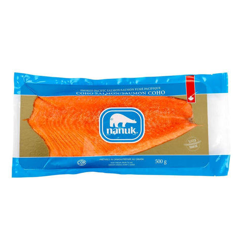 Nanuk Frozen Smoked Sliced Pacific Salmon, 500 g