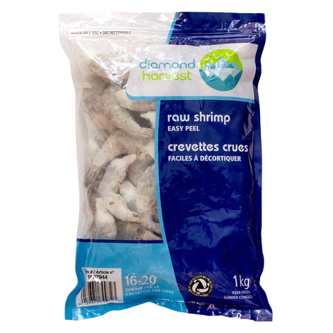 Diamond Harvest Frozen Raw Shrimp 16/20, 1 kg