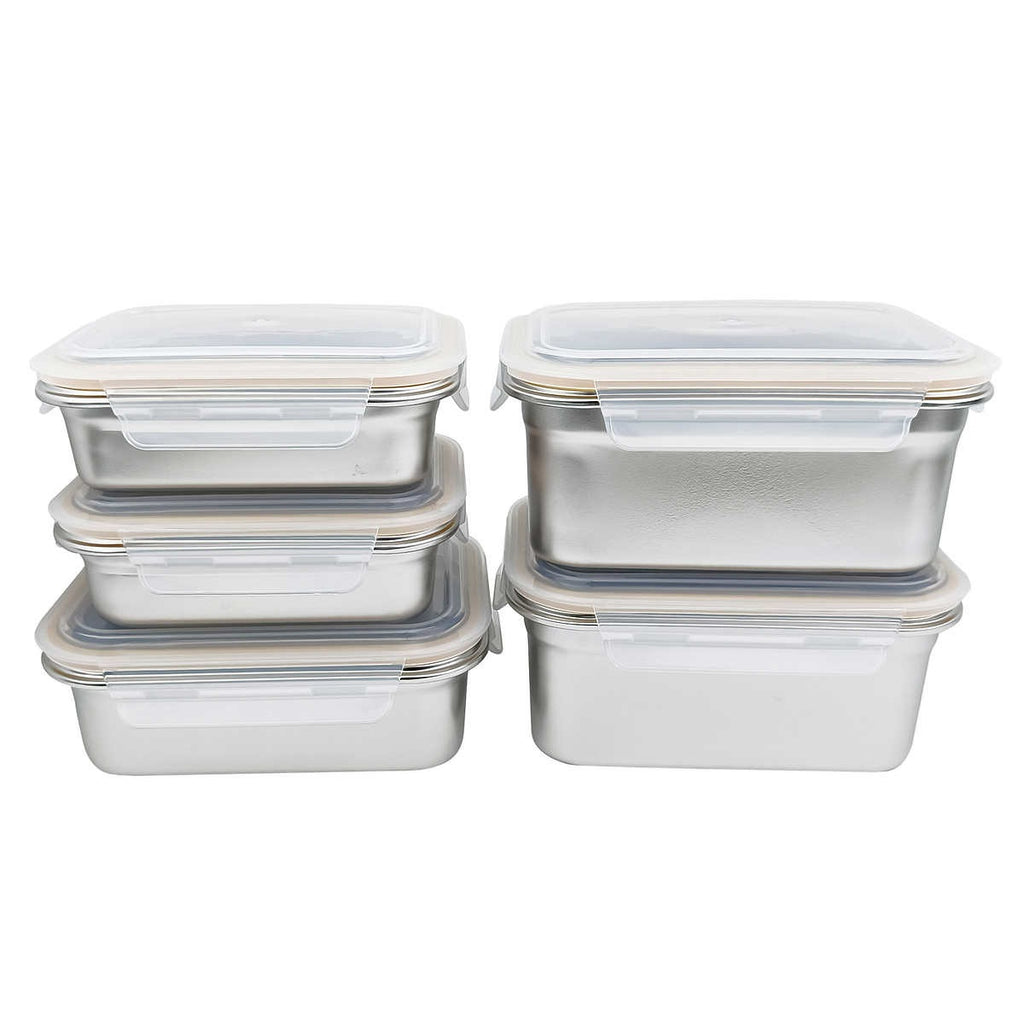 Neoflam Stainless Steel Food Storage, 10 pieces