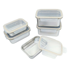 Neoflam Stainless Steel Food Storage, 10 pieces