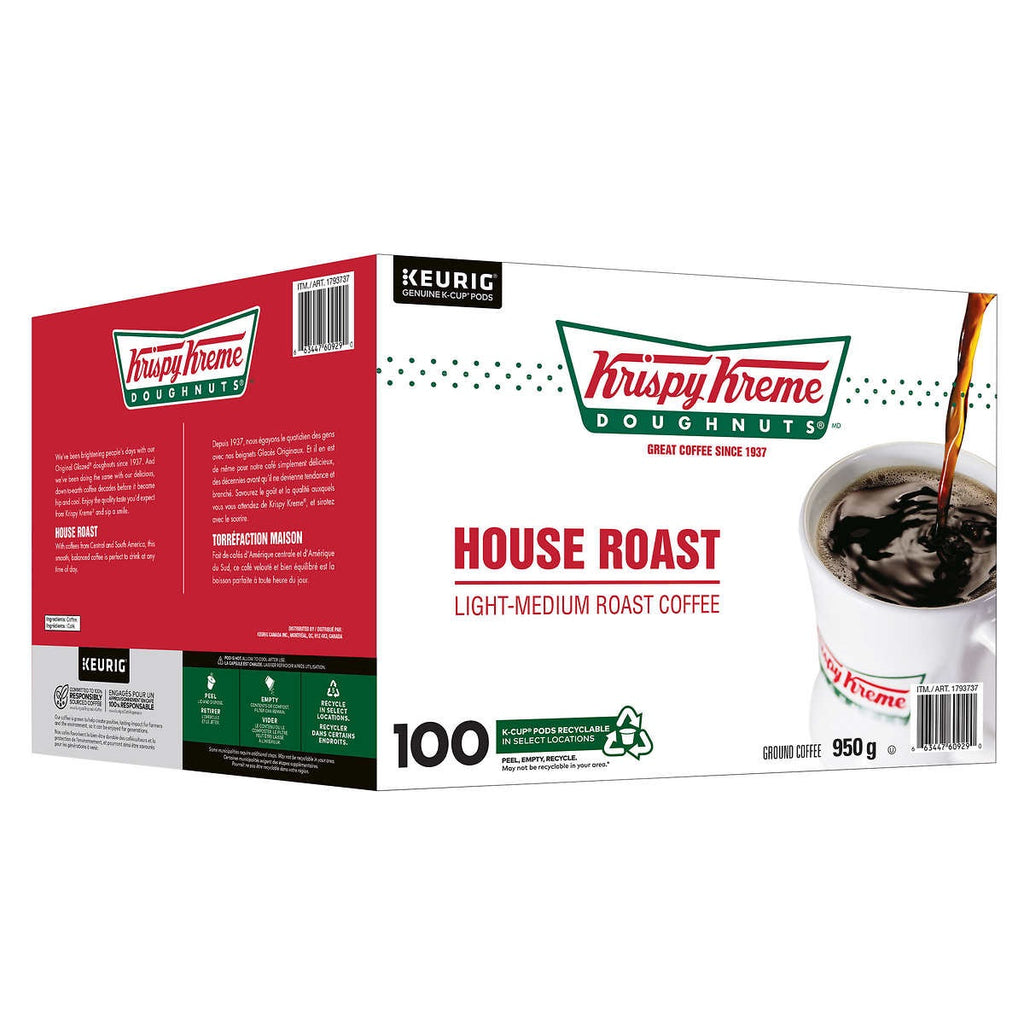 Krispy Kreme House roast Coffee k-cups, 100 cups