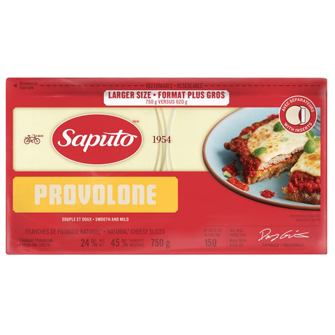 Saputo Sliced Provolone Cheese, 750 g