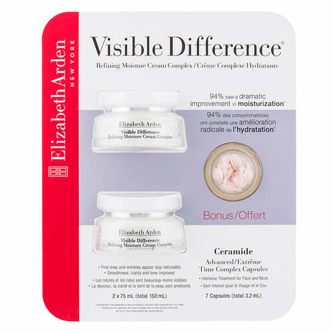 Elizabeth Arden Visible Difference Refining Moisture Cream, 2 x 75 mL