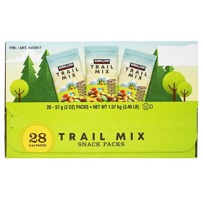 Kirkland Signature Trail Mix Snack Packs, 28 x 57 g