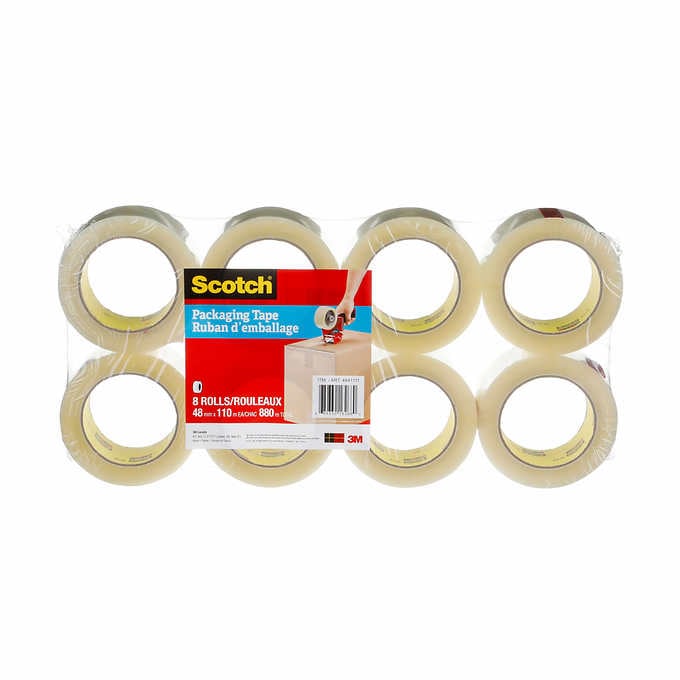 Scotch Packaging Tape, 8 units