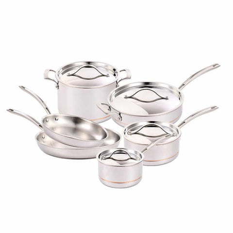 Kirkland Signature 5-ply Clad Stainless Cookware Set, 10 pieces