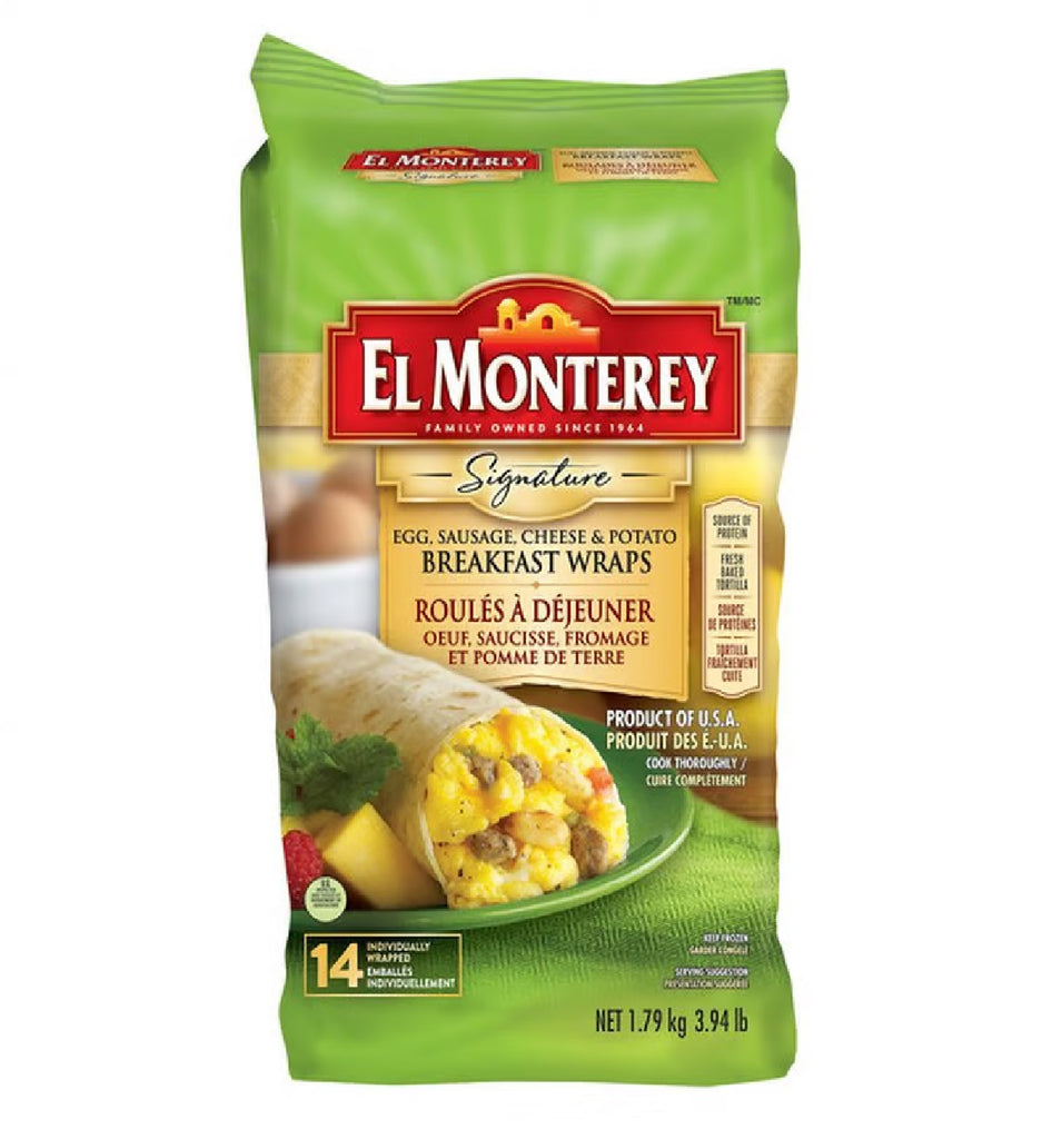 El Monterey Frozen Breakfast Wraps, 128 g