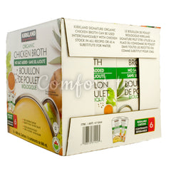 Kirkland Organic Chicken Broth, 6 x 0.9 L