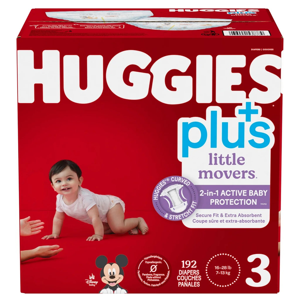 Huggies Little Movers 3 Diapers, 192 diapers