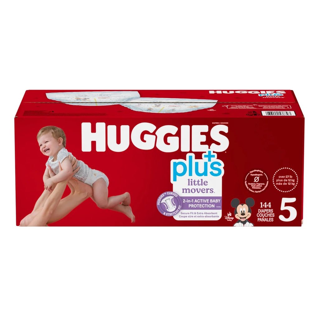 $11 OFF - Huggies Little Movers 5 Diapers, 144 diapers
