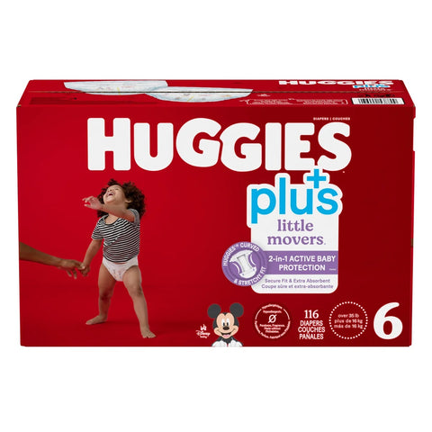 $11 OFF - Huggies Little Movers 6 Diapers, 116 diapers