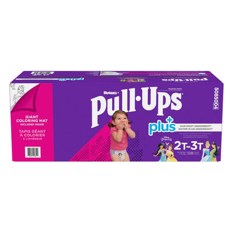 Huggies Pull-Ups Plus Training Pants 2T - 3T Girl, 128 units