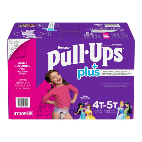 $10 OFF - Huggies Pull–Ups Plus Training Pants 4T - 5T Girl, 102 units