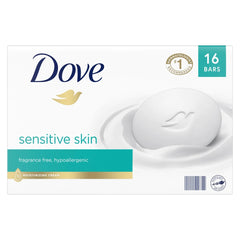 Dove Sensitive Skin Bar Soap, 16 x 113 g