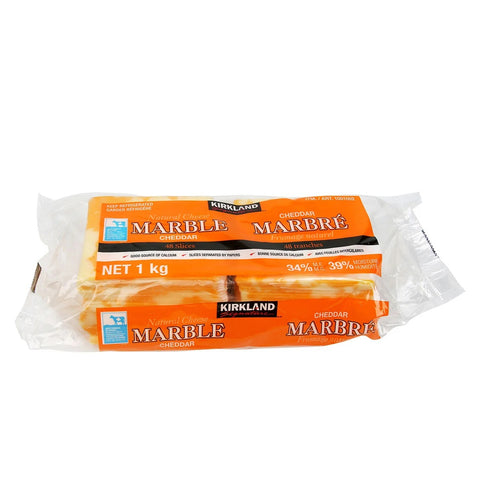 Kirkland Signature Sliced Marble Cheddar, 1 kg