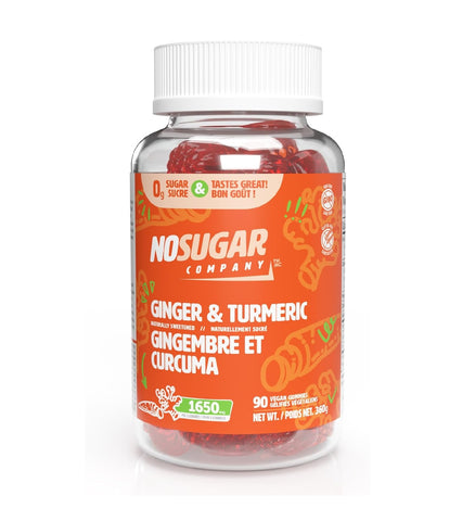 NO Sugar Ginger and Turmeric, 90 gummies