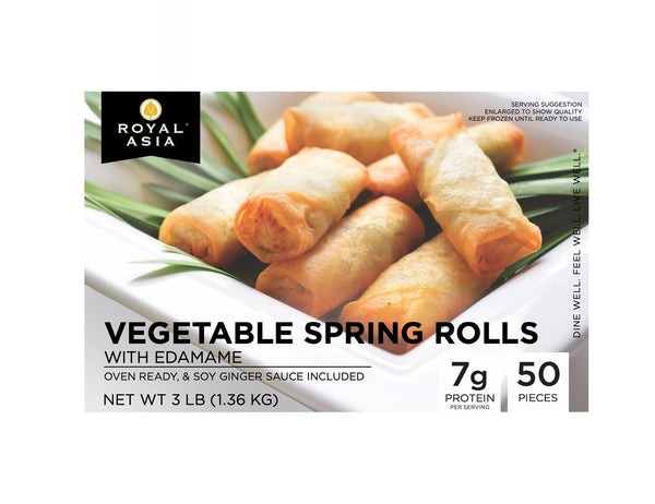 Royal Asia Frozen Vegetable Spring Rolls, 50 counts | Comfort.to