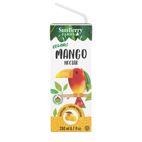 Sunberry Organic Mango Nectar Juice Boxes, 32 x 200 ml