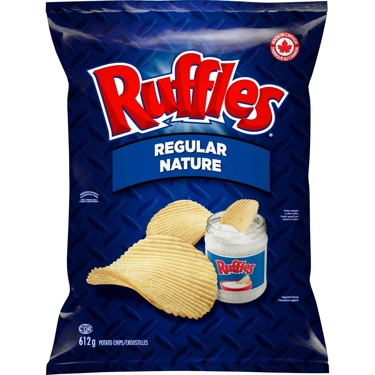 Generic Ruffles Ruffles Regular Chips, 612 g | Comfort.to