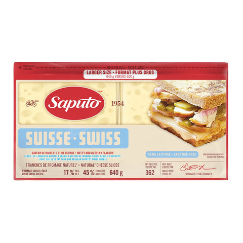 Saputo Sliced Swiss Lactose Free, 640 g