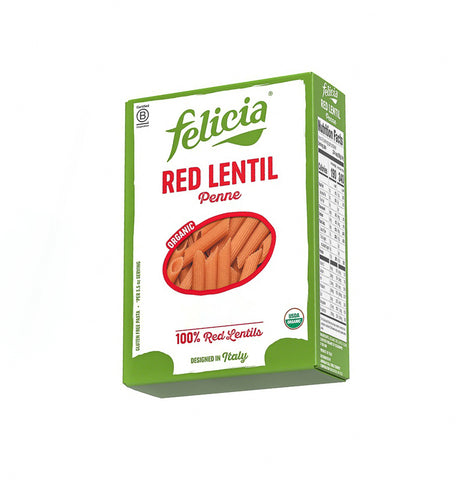 Felicia Organic Red Lentil penne pasta, 1 kg