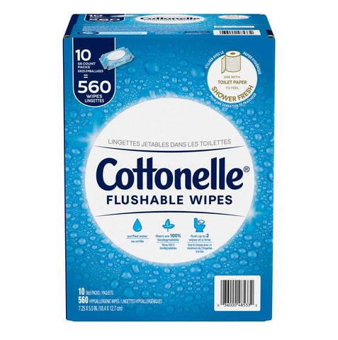 Kleenex Cottonelle Cleansing Cloths, 560 clothes