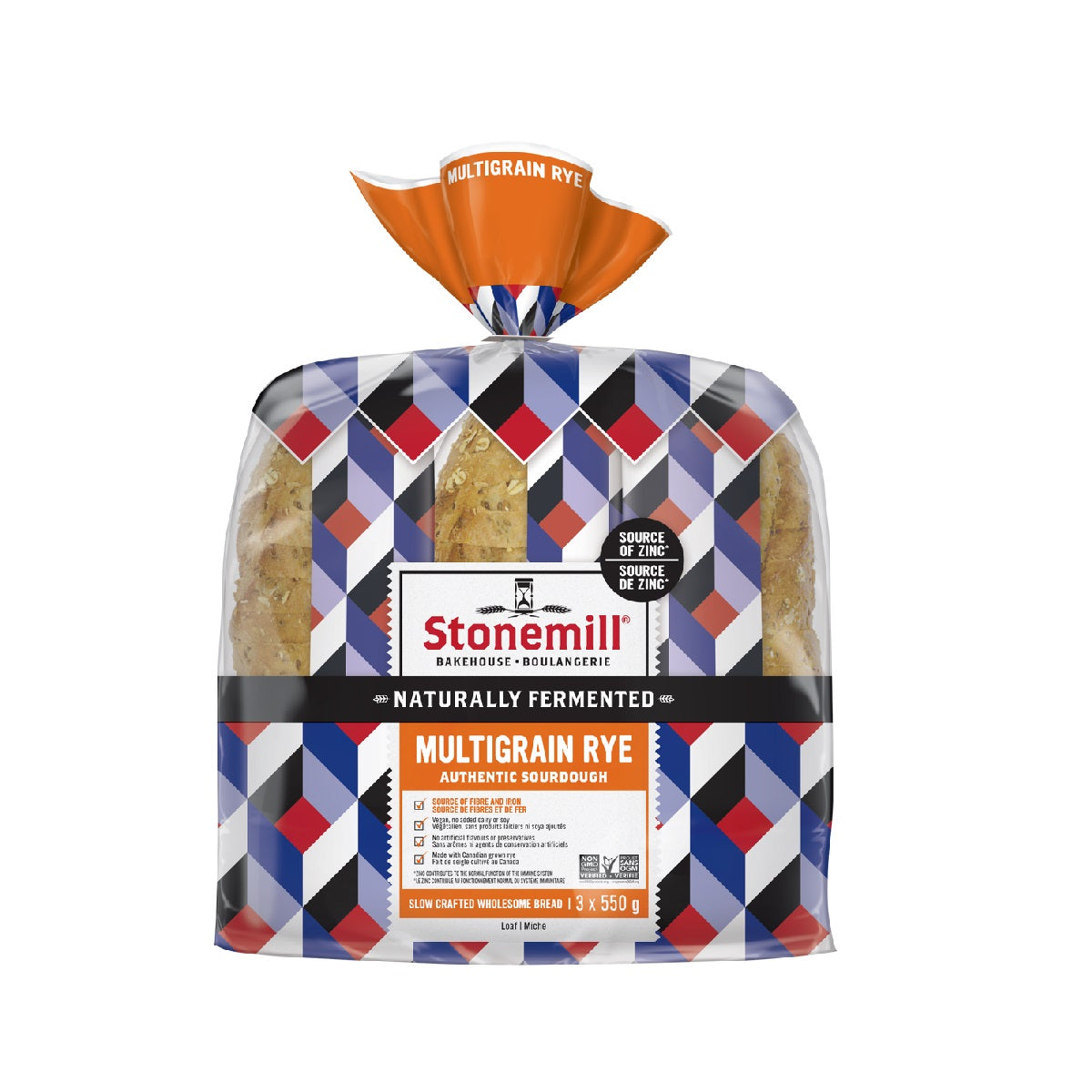 Multigrain Rye Stonemill Sourdough Multigrain Rye Bread, 3 x 550 g | Comfort.to