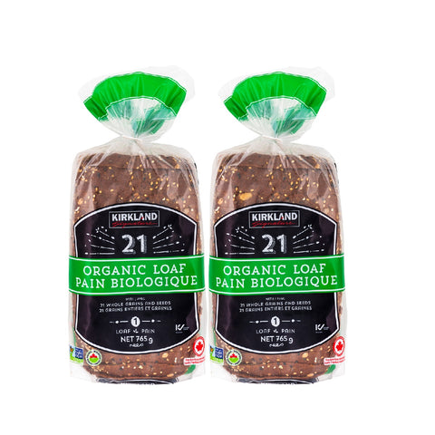 Kirkland Signature 21 Whole Grain Organic Loaf, 2 x 750 g